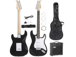 39'' Electric Guitar Kit Full Size with 10 W Amplifier, Strap, Strings, Pick and Bag 39'' Electric Guitar Kit Full Size with 10 W Amplifier, Strap, Strings, Pick and Bag