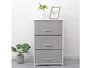 3-Tier Vertical Fabric Dresser Storage Tower Sturdy Steel Construction, Wood Top, Easy Pull Drawers - Organizer Unit for Home&Office Use 3-Tier Vertical Fabric Dresser Storage Tower Sturdy Steel Construction, Wood Top, Easy Pull Drawers - Organizer Unit for Home&Office Use