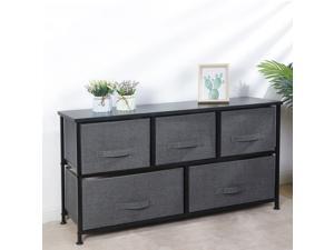 ZENY 5 Foldable Drawers Dresser Storage Tower Unit for Hallway Bedroom Use, 2-Tier with Metal Frame ZENY 5 Foldable Drawers Dresser Storage Tower Unit for Hallway Bedroom Use, 2-Tier with Metal Frame