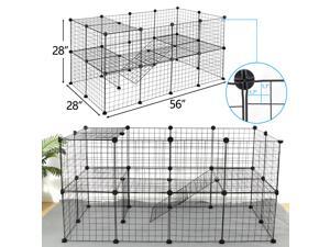 ZENY 56" Two-Storey Dog Playpen Crate 36 Panel Fence Pet Play Pen Exercise Puppy Cage Pet Fence for Hedgehogs, Hamsters, Guinea Pigs or Puppies ZENY 56" Two-Storey Dog Playpen Crate 36 Panel Fence Pet Play Pen Exercise Puppy Cage Pet Fence for Hedgehogs, Hamsters, Guinea Pigs or Puppies