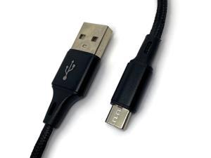 Micro USB Cable, Short Nylon Braided USB to Micro USB Charging Cable 0.7FT Black
