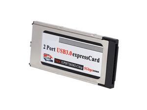 High-Speed Dual 2 Port USB 3.0 Express Card 34mm Slot Express Card PCMCIA Converter Adapter for Laptop Notebook High-Speed Dual 2 Port USB 3.0 Express Card 34mm Slot Express Card PCMCIA Converter Adapter for Laptop Notebook