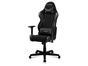DXRacer Ergonomically Designed Racing Series RAA106 Black Strong Mesh and PU Leather 135-degree Recline High-End Gaming Chair with Neck and Lumbar Support Pillow