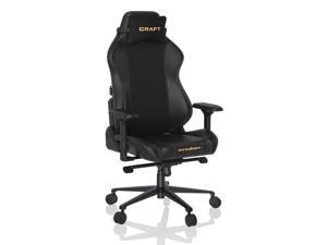 DXRacer Gaming Chair Ergonomic Computer Chair with Headrest and Lumbar Support, PU Leather Back with Delicate Embroidery Office Chair in Black Craft Series- Classic Edition