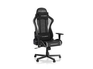 DXRacer Gaming Chair Ergonomic PC Chair PU Leather Formula Series FR08, Soft Headrest and Lumbar Support, Black/White