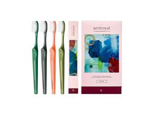 [KENT] ROYAL Pro Soft Action Ultra Soft Eco Friendly BPA Free Toothbrush for Sensitive Teeth, Gums for Adults & Teens - 4PCS