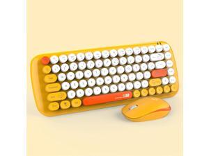 theone DKS2000 Wireless keyboard and mouse set 2.4g punk round keycap office keyboard Yellow theone DKS2000 Wireless keyboard and mouse set 2.4g punk round keycap office keyboard Yellow