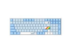 Dareu A100 USB/Bluetooth/Wifi mechanical keyboard 100 keys TTC mechanical axis wireless keyboard office gaming keyboard TTC Bluish White Blue Dareu A100 USB/Bluetooth/Wifi mechanical keyboard 100 keys TTC mechanical axis wireless keyboard office gaming keyboard TTC Bluish White Blue