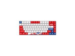 Dareu A84 china-red Tri-mode Connection 100% Hotswap RGB LED Backlit Mechanical Gaming Keyboard With Customized TTC Flame Red Switch Blue
