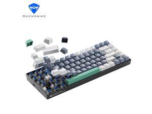 MACHENIKE K500 Gaming Keyboard, Wired Mechanical Keyboard Hot Swappable 20 RGB Light Effects, PBT Keycap 84 Keys RGB Light Mac Windows - Grey
