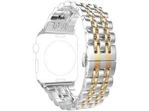 Band Compatible with Apple Watch Series 5 4 40mm 44mm / Series 3 2 1 38mm 42mm for Women Men,Stainless Steel Band for Iwatch Replacement Strap Band Compatible with Apple Watch Series 5 4 40mm 44mm / Series 3 2 1 38mm 42mm for Women Men,Stainless Steel Band for Iwatch Replacement Strap