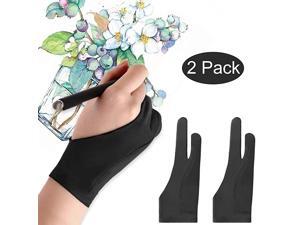 Artists Gloves 2 Pack Palm Rejection Gloves with Two Fingers for Paper Sketching iPad Graphics Drawing Tablet Suitable for Left and Right Hand Large Artists Gloves 2 Pack Palm Rejection Gloves with Two Fingers for Paper Sketching iPad Graphics Drawing Tablet Suitable for Left and Right Hand Large