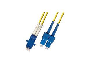 Fiber Optic Adapter Cable LC Female to SC Male Singlemode 9125 Duplex Yellow