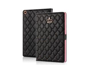 Crown Design Case for iPad 9.7 2018 2017/ iPad Air 2 / iPad Air, Diamond Cute Elegant PU Leather Smart Auto Sleep/Wake Stand Shockproof Case for Apple iPad 9.7 iPad 5th/6th/iPad Air (Black) Crown Design Case for iPad 9.7 2018 2017/ iPad Air 2 / iPad Air, Diamond Cute Elegant PU Leather Smart Auto Sleep/Wake Stand Shockproof Case for Apple iPad 9.7 iPad 5th/6th/iPad Air (Black)