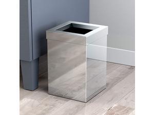 1913W Modern Square Waste Basket, Wood Grain Finish 1913W Modern Square Waste Basket, Wood Grain Finish