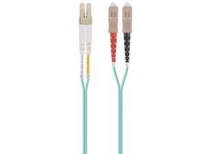 OM4 Fiber Optic Cable - 7M (Meter) - LC/UPC-SC/UPC, Multi Mode, Duplex, 50/125 Type, 2.0mm, PVC