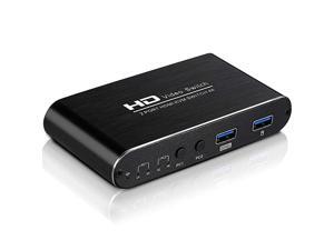 KVM Switch 2 Port, Selector for 2 PC Sharing 1 HD Monitor and a Set of Keyboard and Mouse Connections, HUD 4K2K@30Hz, 3D, 1080P, Hotkey Supported KVM Switch 2 Port, Selector for 2 PC Sharing 1 HD Monitor and a Set of Keyboard and Mouse Connections, HUD 4K2K@30Hz, 3D, 1080P, Hotkey Supported