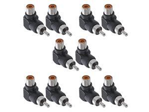 10 Pack RCA Male to RCA Female 90 Degree Connectors Right Angle Plug Adapters MF 90 Degrees Elbow RCA Male to Female Coupler L Shape Right Angle RCA Adapter Plug Extender 10 Pack RCA Male to RCA Female 90 Degree Connectors Right Angle Plug Adapters MF 90 Degrees Elbow RCA Male to Female Coupler L Shape Right Angle RCA Adapter Plug Extender