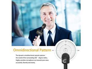 HRMC Interview Microphone Dynamic Omnidirectional Microphone with 3 Pin XLR Connector Reporter Microphone for Cameraamp camcorder Handheld Mic for Interviews Reports presentationand Music HRMC Interview Microphone Dynamic Omnidirectional Microphone with 3 Pin XLR Connector Reporter Microphone for Cameraamp camcorder Handheld Mic for Interviews Reports presentationand Music