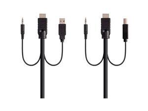 HDMI USB 3.5mm Audio Combo Cable - 3 Feet, 4K@60Hz, High Dynamic Range (HDR) for KVM Switches - Switch Series Black HDMI USB 3.5mm Audio Combo Cable - 3 Feet, 4K@60Hz, High Dynamic Range (HDR) for KVM Switches - Switch Series Black