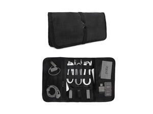 Roll Up Electronics Accessories Travel Gear Organizer Case Black Portable Universal External Batteries Hard Drives Cable Management Healthcare Cosmetics Kit Bag Roll Up Electronics Accessories Travel Gear Organizer Case Black Portable Universal External Batteries Hard Drives Cable Management Healthcare Cosmetics Kit Bag