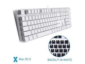 Backlit Mechanical Keyboard for Mac for Apple Mac Mini Mac Pro iMac iMac Pro MacBook ProAir Full Size Mac Mechanical Keyboard with Brown Switches USB Wired and Adjustable Backlit