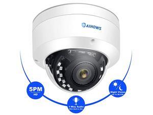 Hikvision Compatible 5MP Dome PoE Security Camera Support ONVIF with MIC Ultra HD IP Surveillance Sound amp Video Recording for Outdoor amp Indoor IP66 Weatherproof 100ft IR 110°Viewing Angle Hikvision Compatible 5MP Dome PoE Security Camera Support ONVIF with MIC Ultra HD IP Surveillance Sound amp Video Recording for Outdoor amp Indoor IP66 Weatherproof 100ft IR 110°Viewing Angle