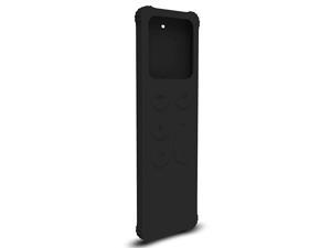 Protective Case Compatible for Apple TV 4K 5th 4th Gen Remote Lightweight Anti Slip Shock Proof Silicone Cover for Apple TV Siri Remote Controller Black