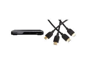 DVPSR510H DVD Player with HDMI port Upscaling Basics HighSpeed HDMI Cable 6 Feet 2Pack