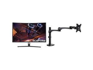 C275B144R 27Inch Curved Gaming Monitor 1920x1080p 144Hz AMD Freesync RTSFPS DisplayPort HDMI DVI Metal Black with Basics Single PC Monitor Stand Modular Arm Mount Aluminum Bundle C275B144R 27Inch Curved Gaming Monitor 1920x1080p 144Hz AMD Freesync RTSFPS DisplayPort HDMI DVI Metal Black with Basics Single PC Monitor Stand Modular Arm Mount Aluminum Bundle