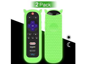 Pack Protective Case for TCL Roku TV RC80 Remote Silicone Cover Shock Proof Remote Controller Skin Cute Cat Ear Shape Anti Slip Universal Replacement Sleeve ProtectorGlow Green Pack Protective Case for TCL Roku TV RC80 Remote Silicone Cover Shock Proof Remote Controller Skin Cute Cat Ear Shape Anti Slip Universal Replacement Sleeve ProtectorGlow Green