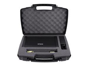 CASEMATIX Travel Case Compatible with Epson WF-100 and WF-110 Wireless Mobile Printer Power Adapter Ink Cartridges Cables 