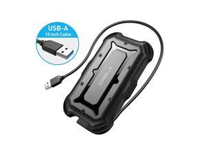 2.5 inch USB 3.0 Type A Rugged Waterproof & Shockproof IP66 External Hard Drive Enclosure for 2.5 inch 9.5mm & 7mm SATA HDD SSD [T2566-II]
