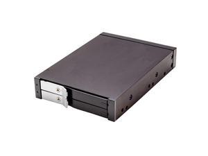 Internal Dual Bay Tray Less Hot Swap Mobile Rack for Two 2.5" Sata III HDD or SSD Internal Dual Bay Tray Less Hot Swap Mobile Rack for Two 2.5" Sata III HDD or SSD