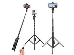 Stick Tripod 52 Extendable Phone Camera Stick with Tripod Stand Wireless Remote for Smart Phones GoPro etc