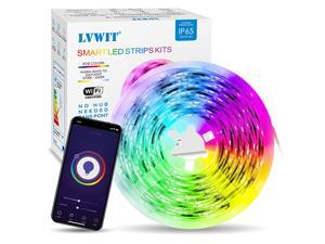 LVWIT Smart WiFi LED Strip Lights Compatible with Alexa, Google Home Brighter 5050 LED, 16 Million Colors Phone App Controlled Music Light Strip for Home, Kitchen, TV, Party, RGBW(2700K-6500K) 16.4ft LVWIT Smart WiFi LED Strip Lights Compatible with Alexa, Google Home Brighter 5050 LED, 16 Million Colors Phone App Controlled Music Light Strip for Home, Kitchen, TV, Party, RGBW(2700K-6500K) 16.4ft