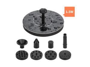 1.5W Solar Water Pump Pool Pond Fountain Garden Decorative Pump Bird Bath Water Pump