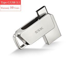 SSK 64GB USB Flash Drive Metal Shell Type C & USB 3.1 Dual ports Memory Stick Durable High Speed Mobile phone USB C U Disk Applicable to Laptop,Smartphone,Desktop Computer,Tablet PC and more SSK 64GB USB Flash Drive Metal Shell Type C & USB 3.1 Dual ports Memory Stick Durable High Speed Mobile phone USB C U Disk Applicable to Laptop,Smartphone,Desktop Computer,Tablet PC and more