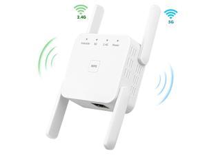 WiFi Range Extender, 1200Mbps WiFi Booster AC1200 Wireless Internet Amplifer, 2.4GHz & 5GHz Dual Band WiFi Repeater Access Point with External Antennas and RJ45 Ethernet Port, 802.11AC, WPS Easy Setup WiFi Range Extender, 1200Mbps WiFi Booster AC1200 Wireless Internet Amplifer, 2.4GHz & 5GHz Dual Band WiFi Repeater Access Point with External Antennas and RJ45 Ethernet Port, 802.11AC, WPS Easy Setup