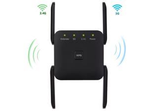 WiFi Extender, 1200 Mbps WiFi Booster Up to 7600 sq.ft Wireless Amplifer, 2.4GHz & 5GHz Dual Band WiFi Repeater Access Point with External Antennas and RJ45 Ethernet Port, 802.11AC, WPS Easy Setup