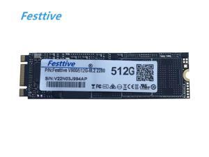 Festtive V900 M.2 2280 512GB SSD NGFF SATA 3 6Gbps High Performance Internal Solid State Drive MLC Memory Components for Desktop Laptop Ultrabook All in One PC (2280 512GB)