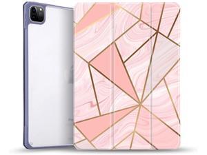 Case Compatible with New iPad Pro 11 Inch 3rd Generation 2021, Slim Trifold Hard Back Shell Protective Cover, Support Apple Pencil Charging with Auto Wake/Sleep for iPad Pro 11" 2021 (Pink Marble) Case Compatible with New iPad Pro 11 Inch 3rd Generation 2021, Slim Trifold Hard Back Shell Protective Cover, Support Apple Pencil Charging with Auto Wake/Sleep for iPad Pro 11" 2021 (Pink Marble)