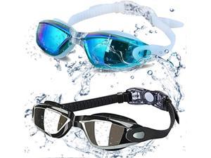 Swim Goggles - Swimming Goggles,Pack of 2 Professional Anti Fog No Leaking UV Protection Wide View Swim Goggles For Women Men Adult Youth Kids