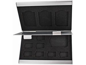 Foto&Tech Silver Aluminum Memory Card Carrying Case 4 Slots for SD Card+8 Slots Compatible with Micro SDHC Card Lexar SanDIsk Kingston Sony Foto&Tech Silver Aluminum Memory Card Carrying Case 4 Slots for SD Card+8 Slots Compatible with Micro SDHC Card Lexar SanDIsk Kingston Sony