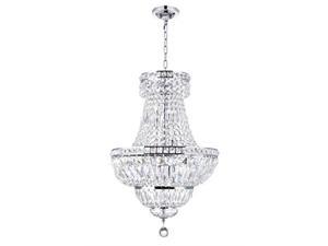 CWI Lighting Stefania 8 Light Down Chandelier With Chrome Finish