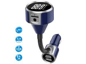 2x Bluetooth Car FM Transmitter Hands free Radio Adapter LCD Display Multi Charger
