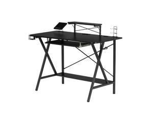 47" Gaming Table E-Sports Computer Desk Home Office Workstation with USB Cup Holder Headphone Hook