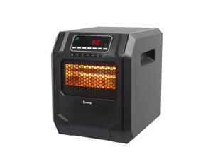 ZOKOP HT1188N 1500W Quartz Tube Heater Digital Style 4 Quartz Tubes Black (Change to Metal Fan)
