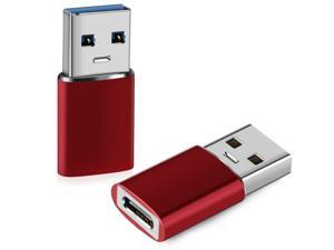 Donwell 2pcs USB C 3.1 Type C Female to USB Type A Male Port Converter Adapter 10Gbps 60W Max Red Donwell 2pcs USB C 3.1 Type C Female to USB Type A Male Port Converter Adapter 10Gbps 60W Max Red