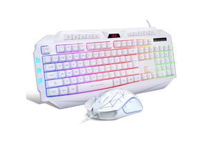 Gaming Keyboard and Mouse Combo,MageGee GK710 Wired Backlight Keyboard and Gaming Mouse Combo,PC Keyboard and Adjustable DPI Mouse for PC/Laptop/MAC …